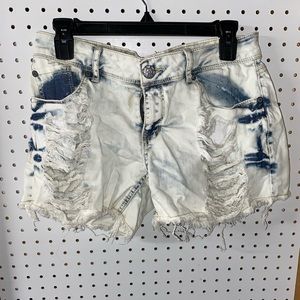 Frayed Denim Shorts